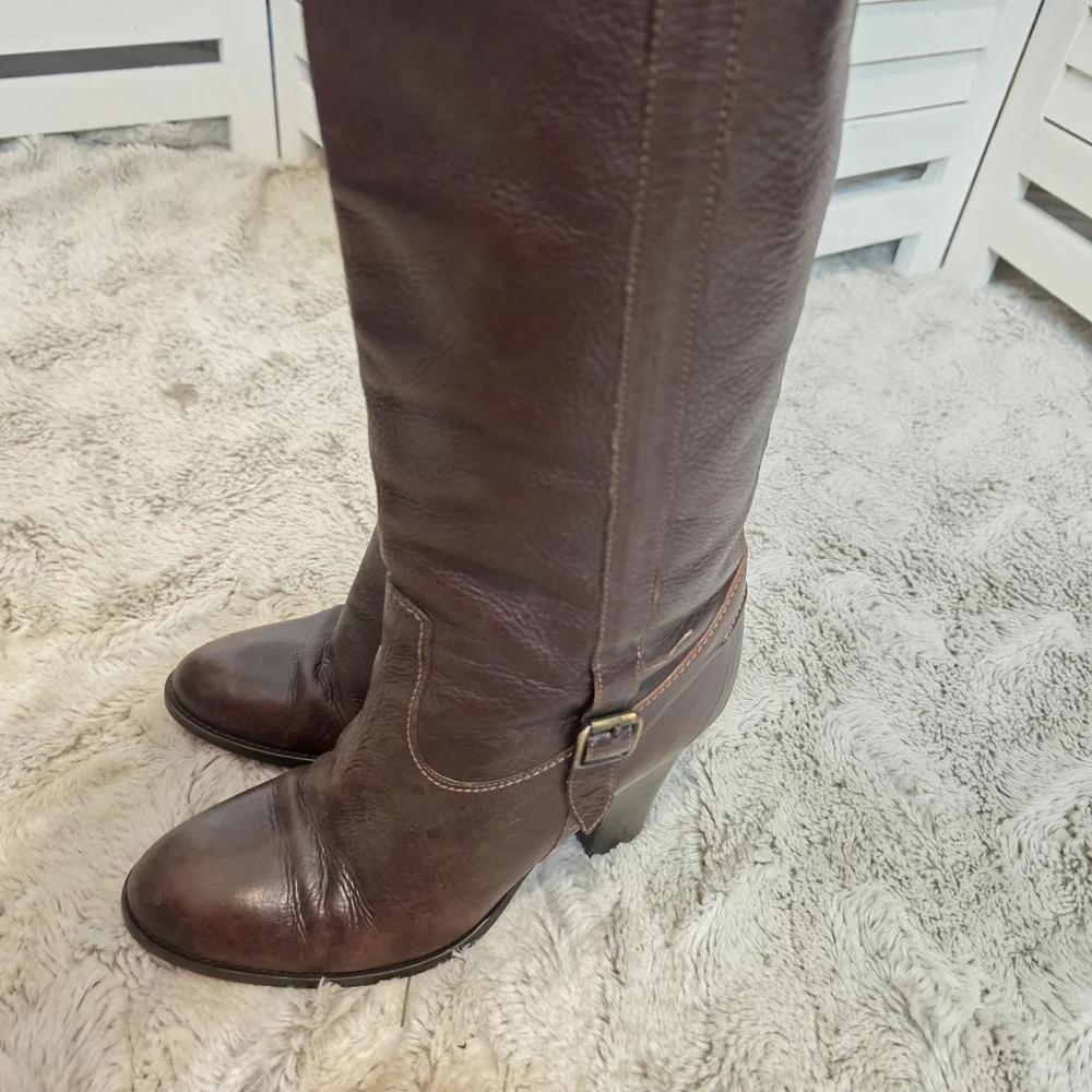 J. Crew Dark Brown Over the Knee Boots 8.5